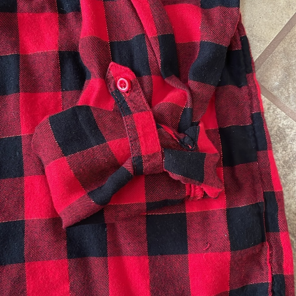 + WONDER NATION + Girls Buffalo Plaid Button Down Shirt - Picture 7 of 7